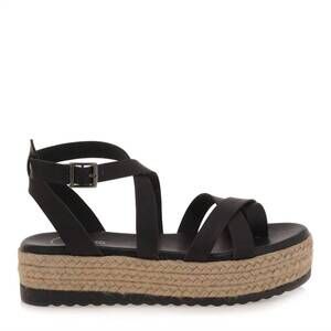 NEW KB SHOES women's ankle wrap sandals in black